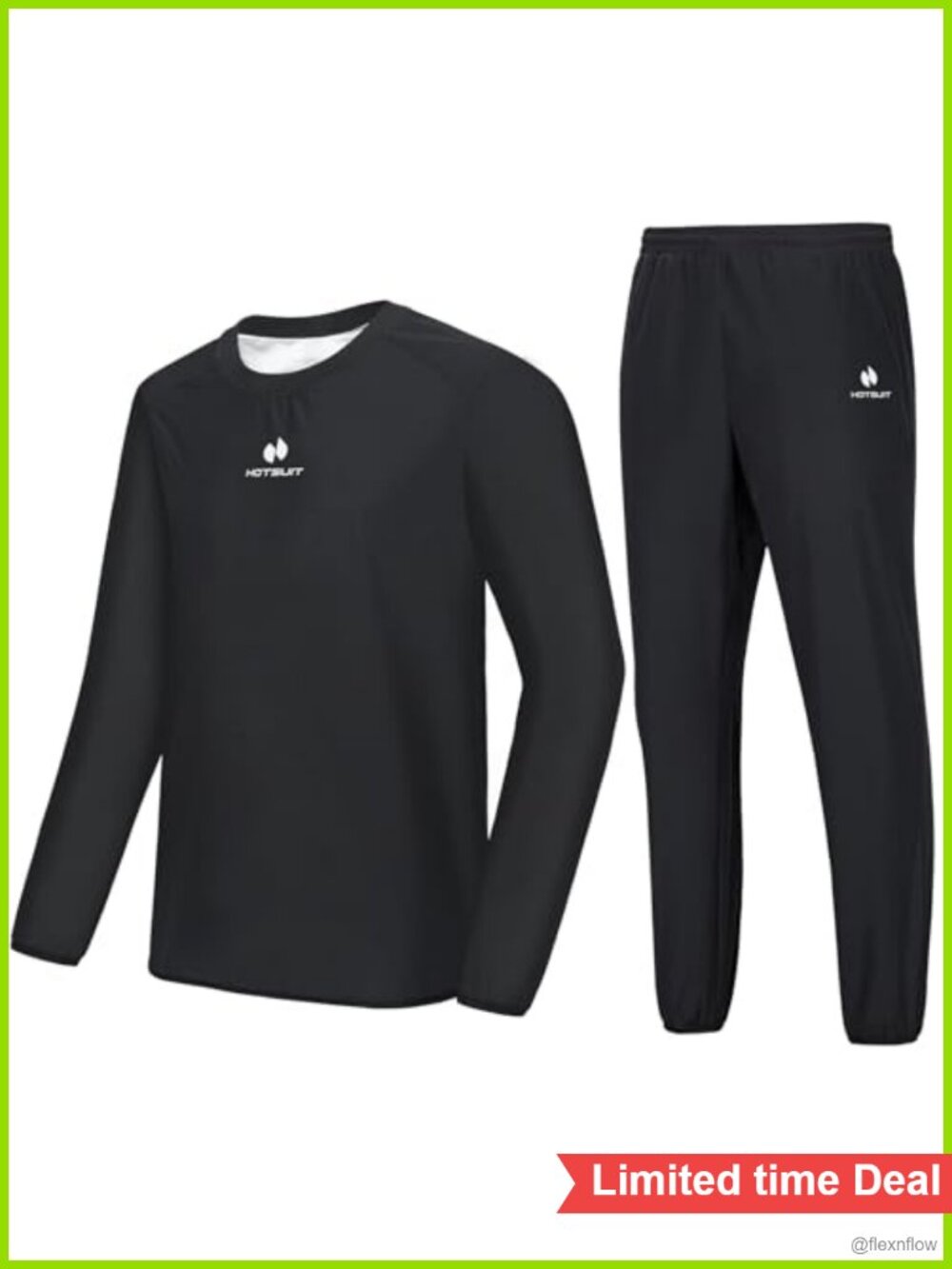 Men Sauna Suit Sweat Suit Durable Gym Workout Pullover Jacket